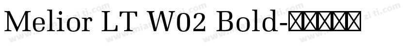 Melior LT W02 Bold字体转换